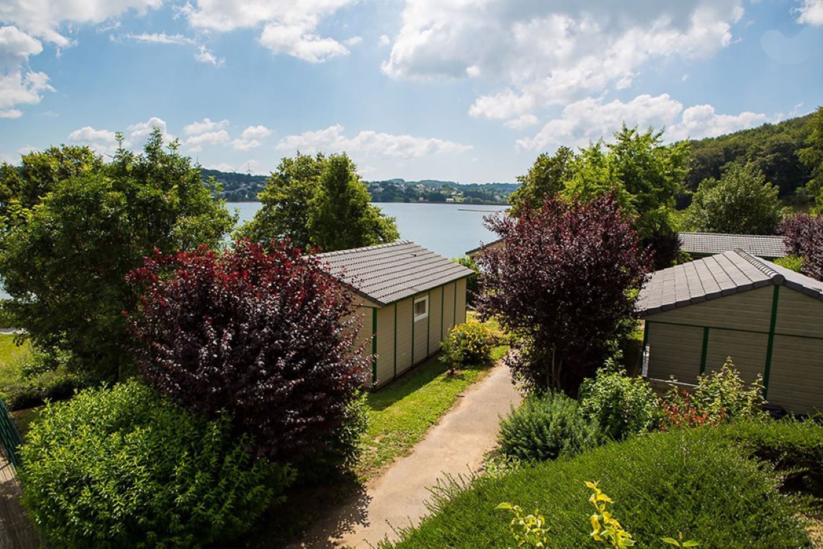 Uitzicht op de chalets