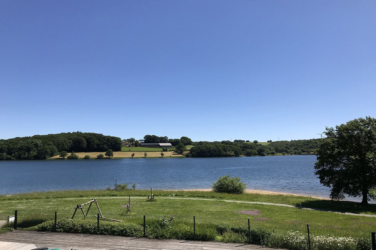 View of the lake at Villefranche de Panat