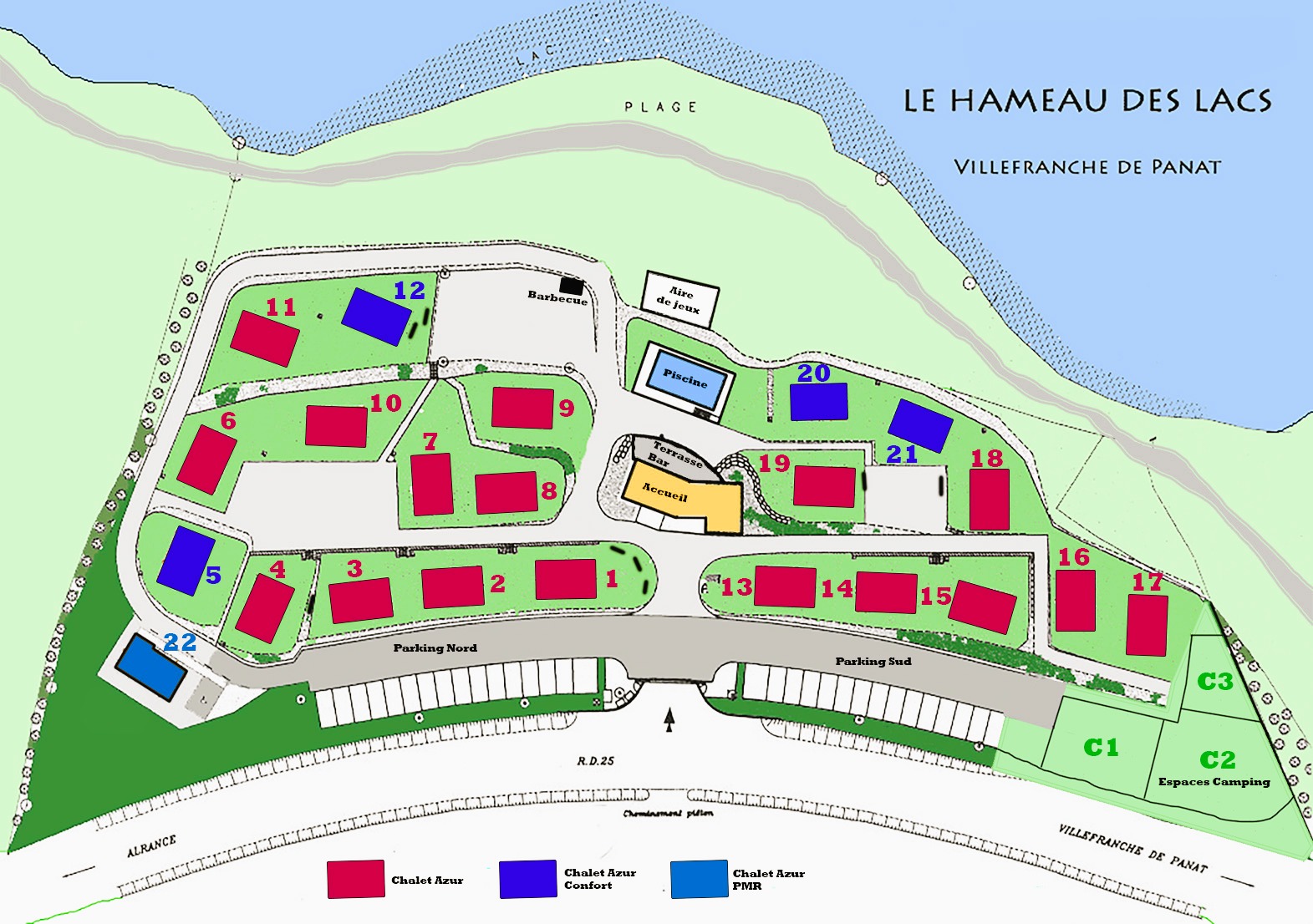 Plan du Hameau des Lacs Plan du Hameau des Lacs